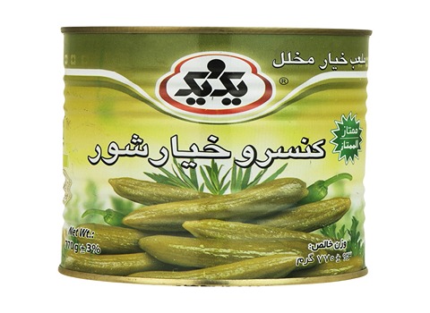 خرید و قیمت خیارشور کنسروی یک و یک + فروش عمده